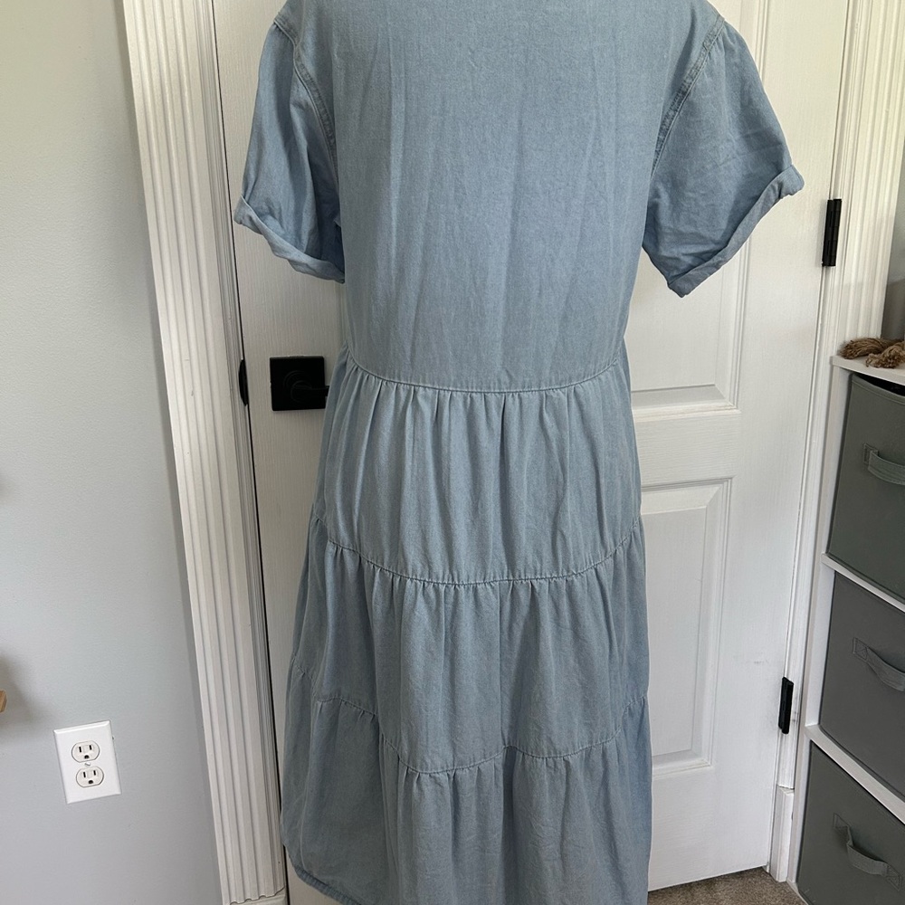 Polagram Light Blue Denim Button Down Dress - Picture 8 of 10